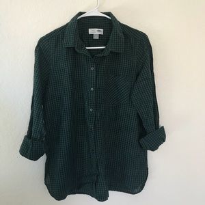 Green & Black Plaid Long Sleeve Shirt